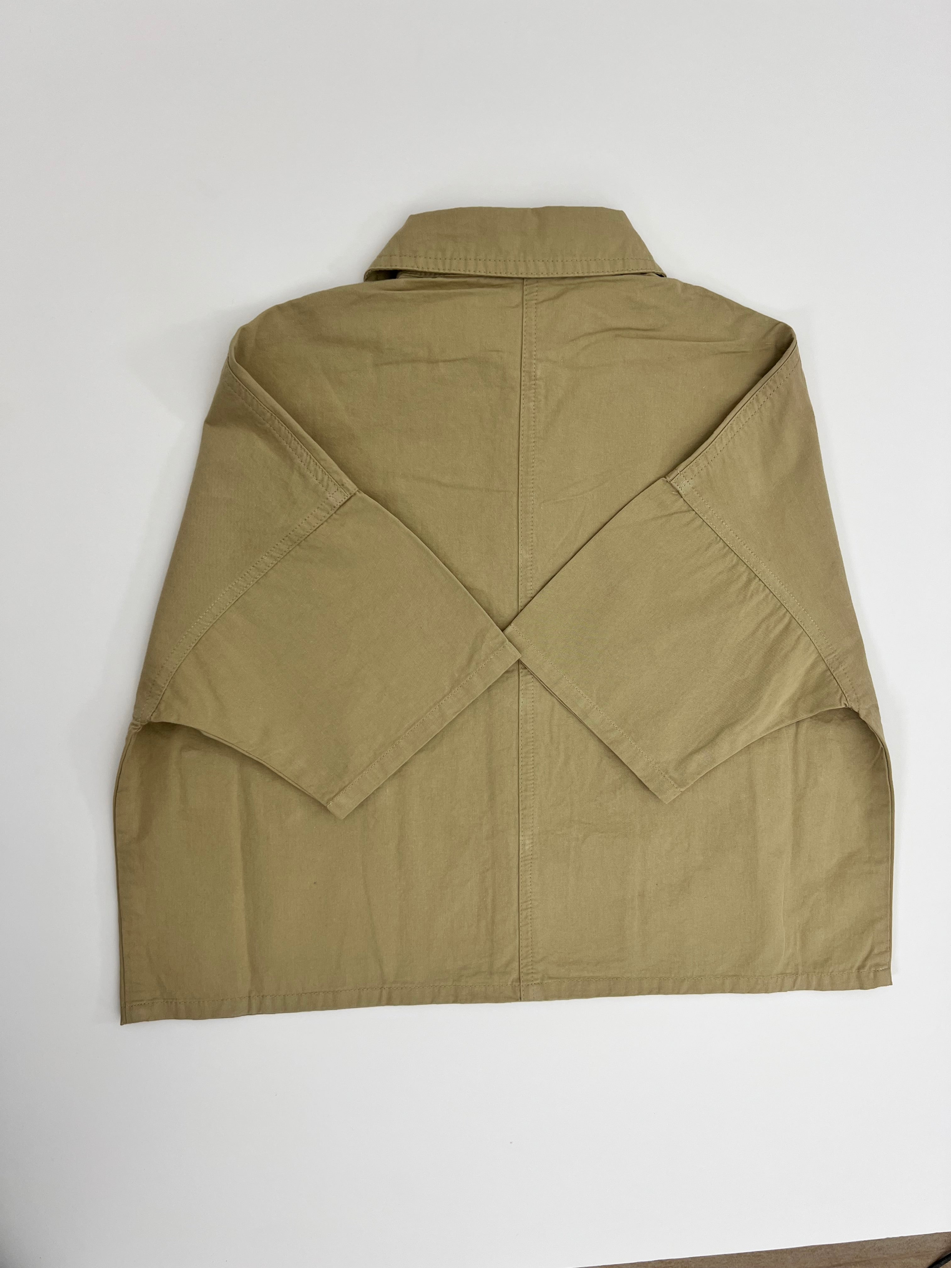 Beige Oversize Short Sleeve Shirt