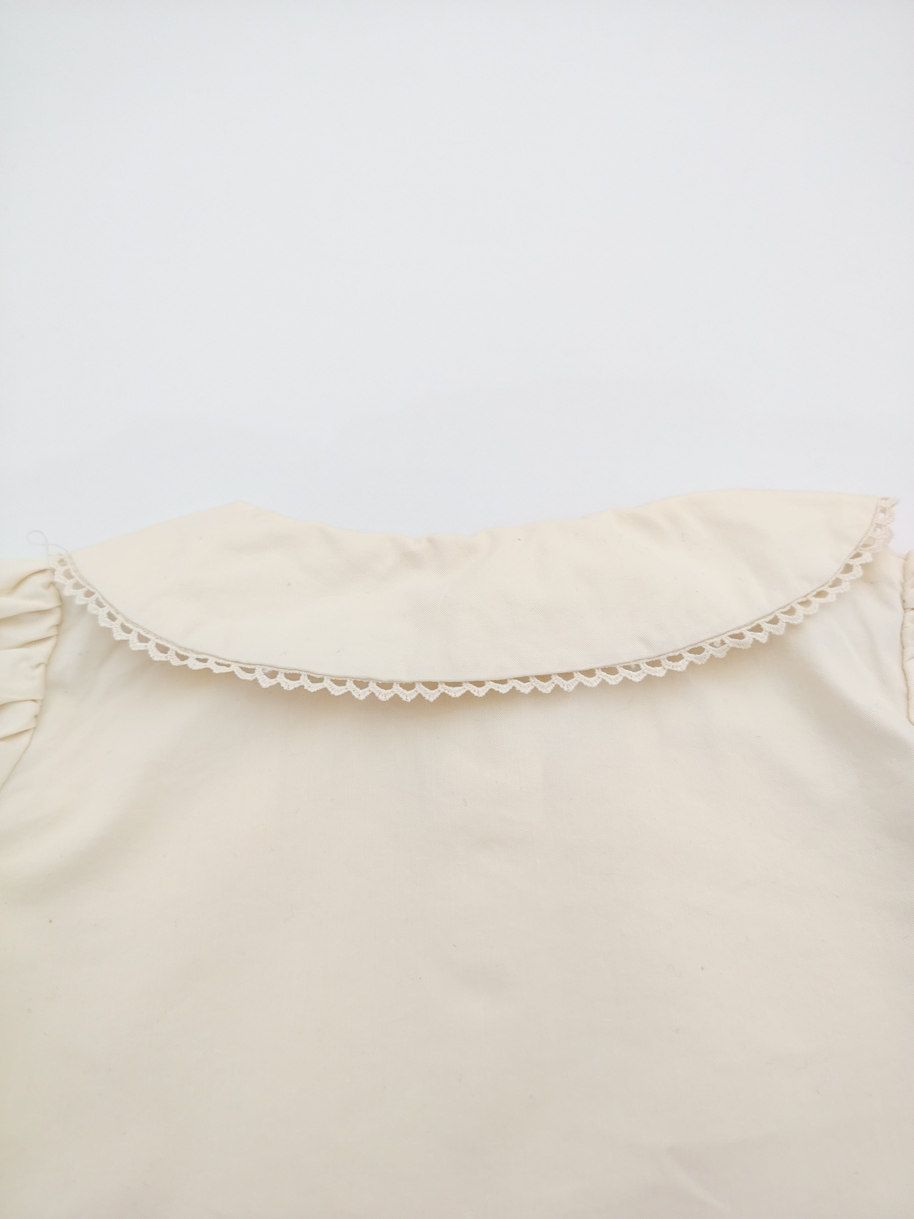 Pink Apron Off White Dress