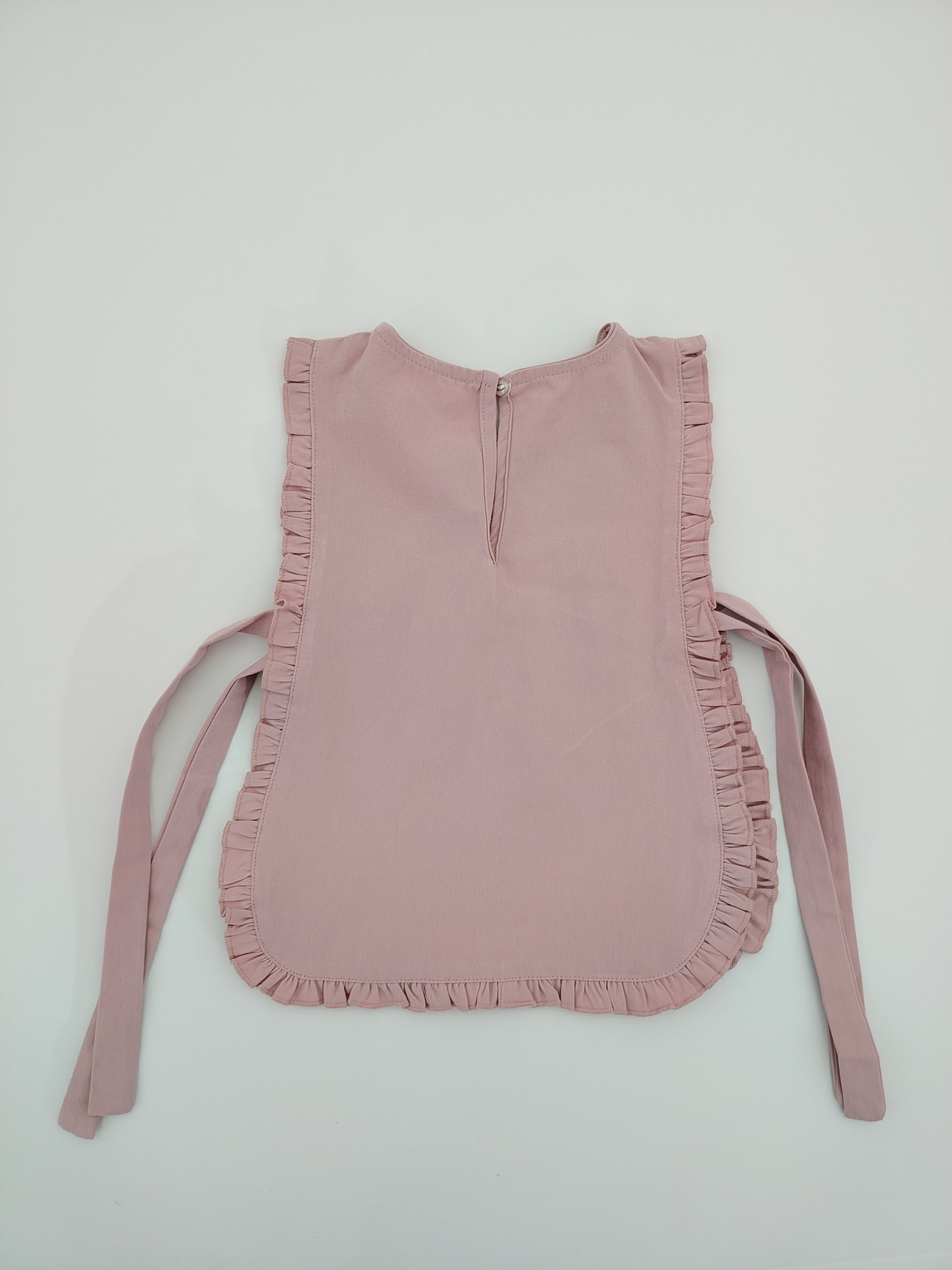 Pink Apron Off White Dress