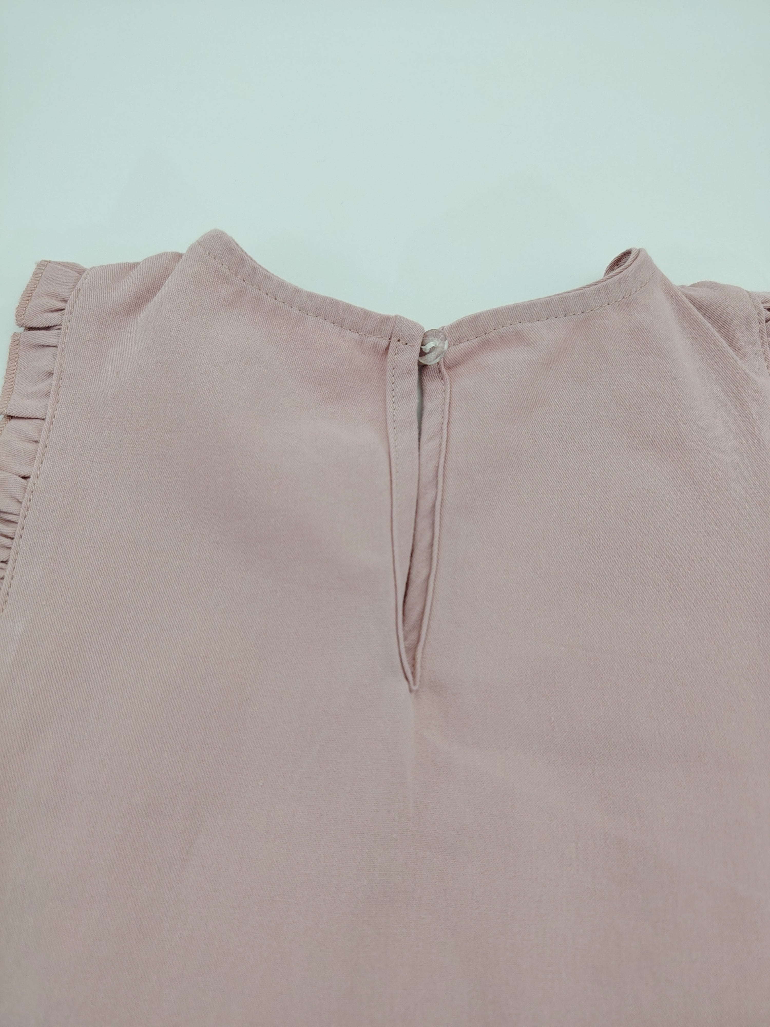 Pink Apron Off White Dress