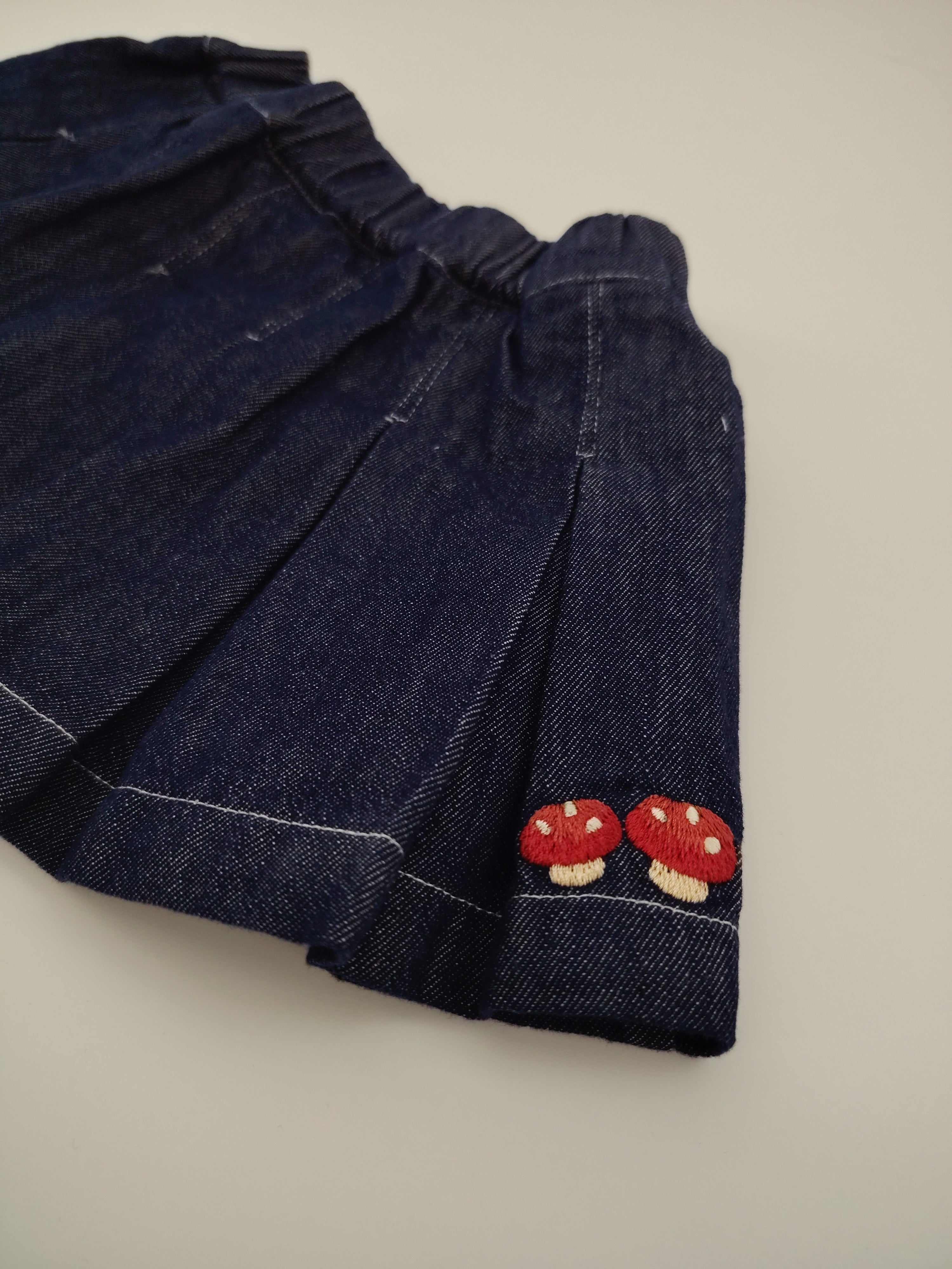 Accordion Dark Blue Jeans Skirt