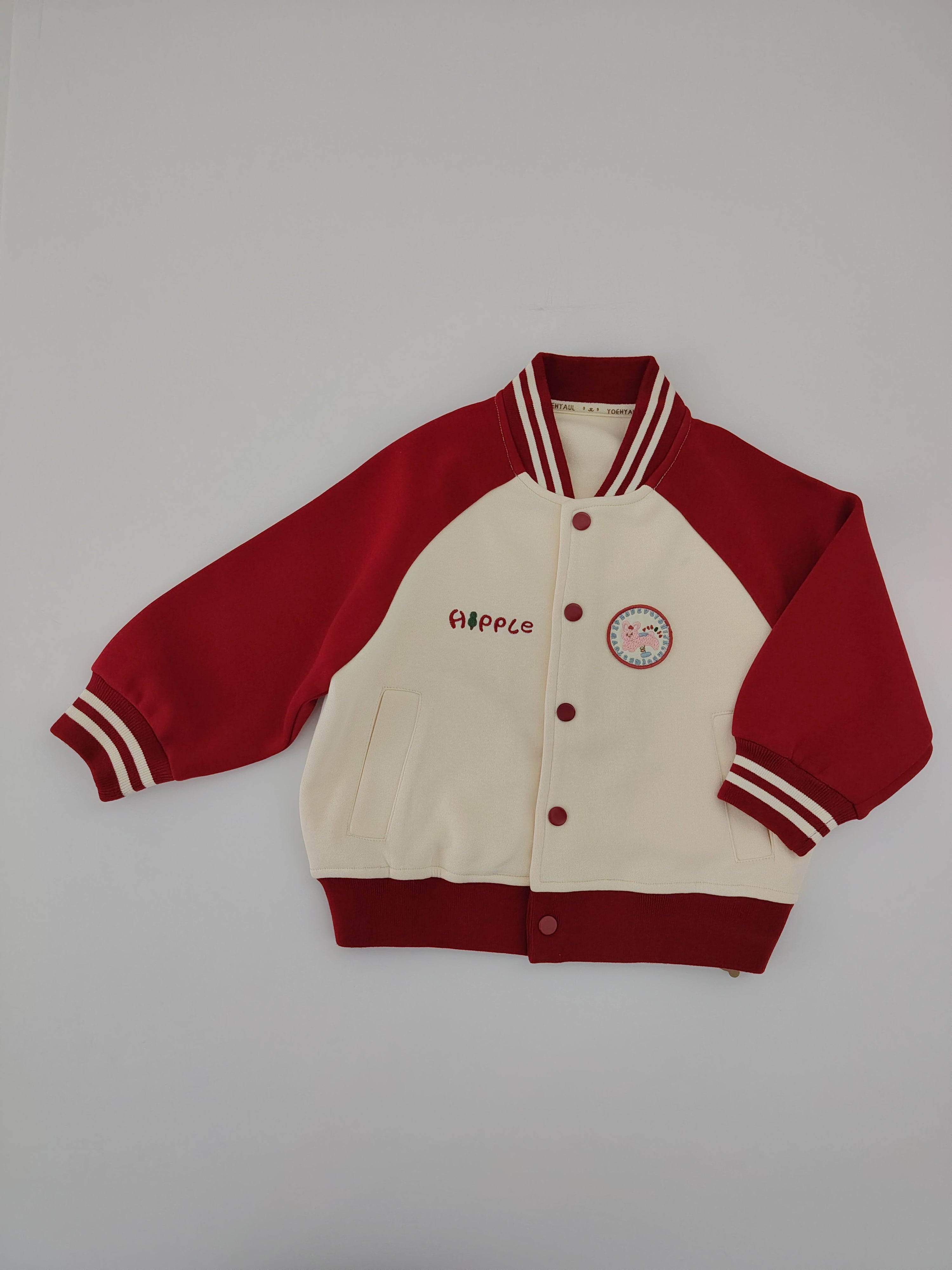 Red & Off-White Oversized Sport Jacket