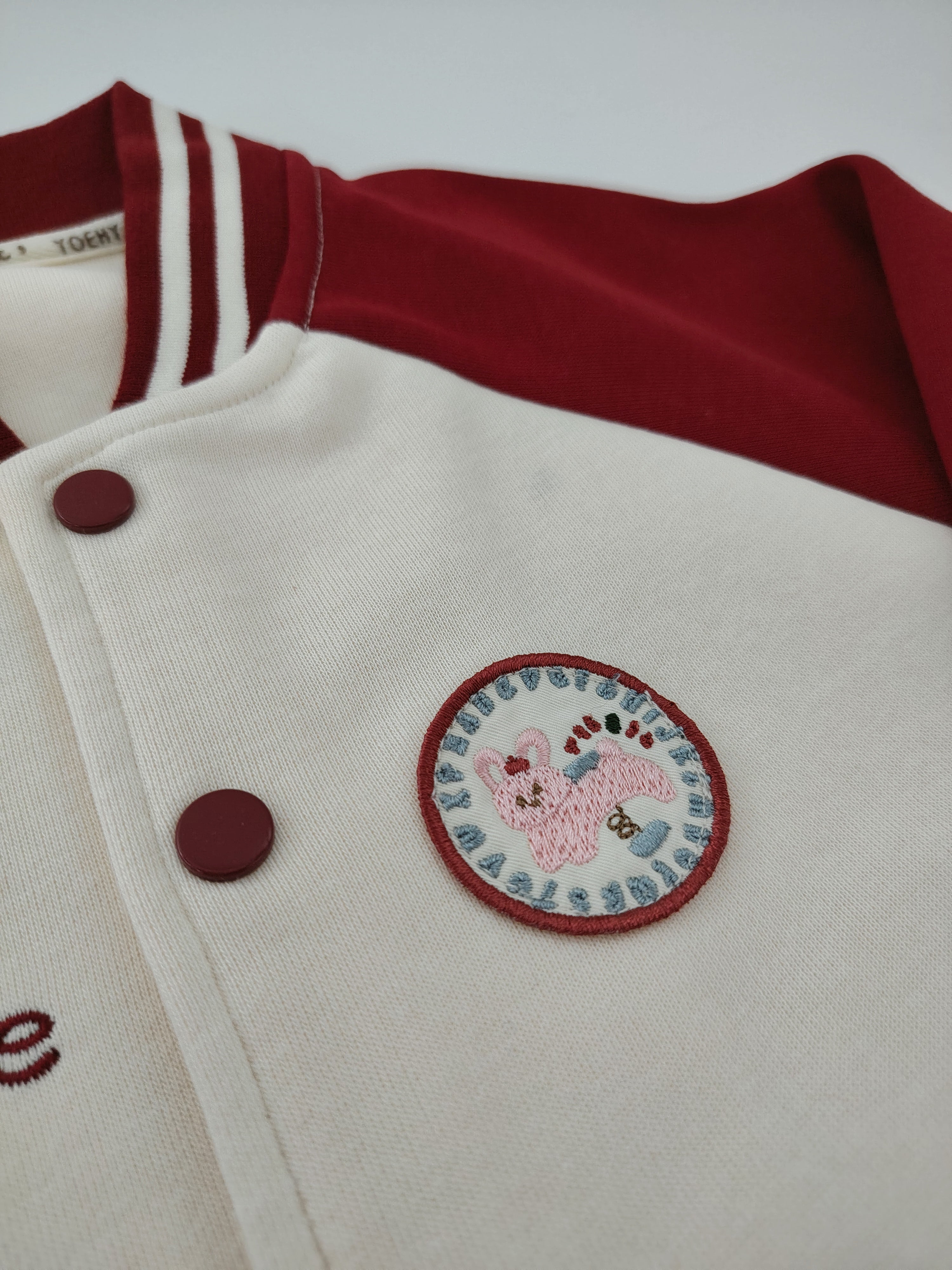 Red & Off-White Oversized Sport Jacket