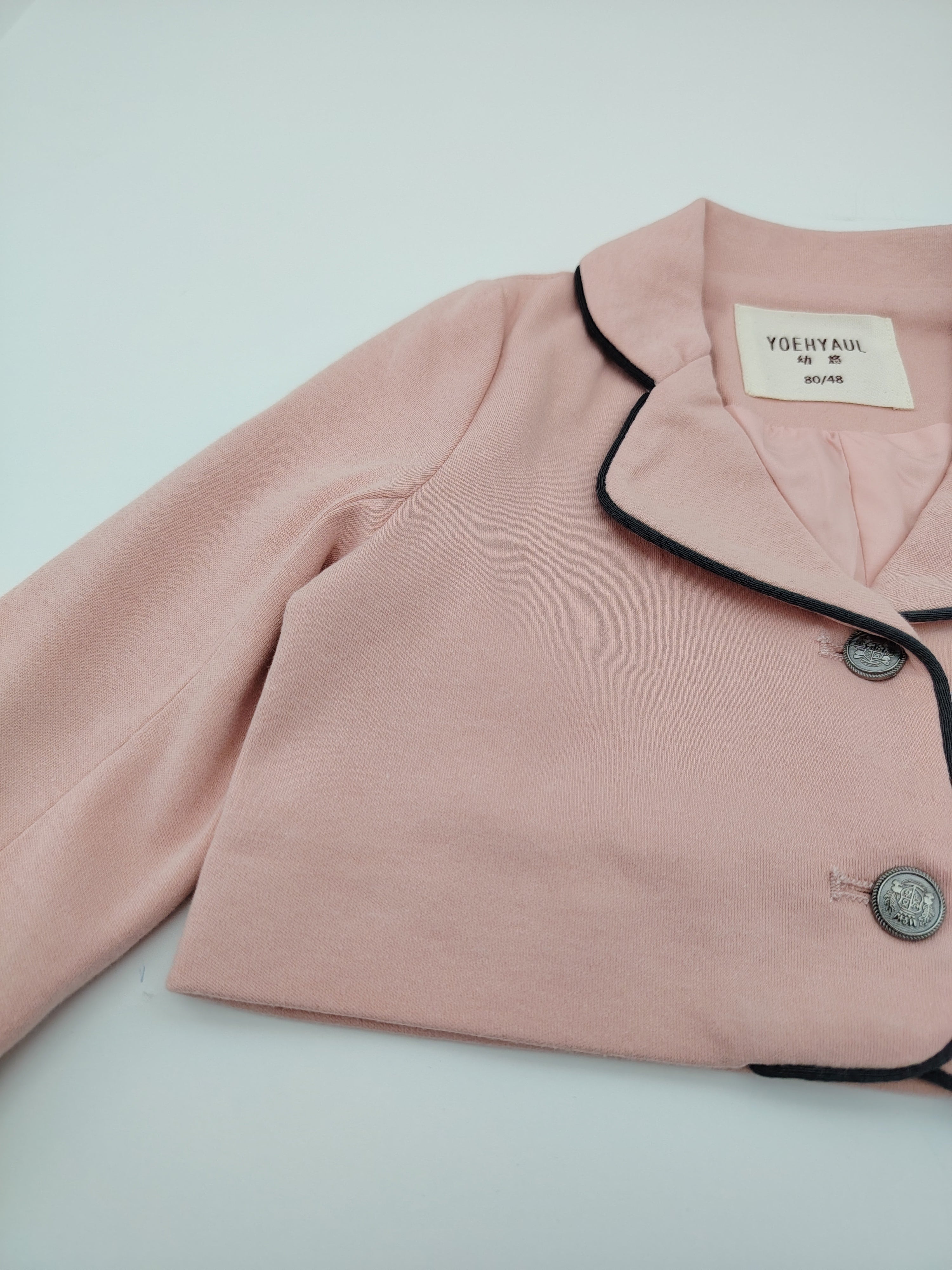 Pink Crop Top Blazer