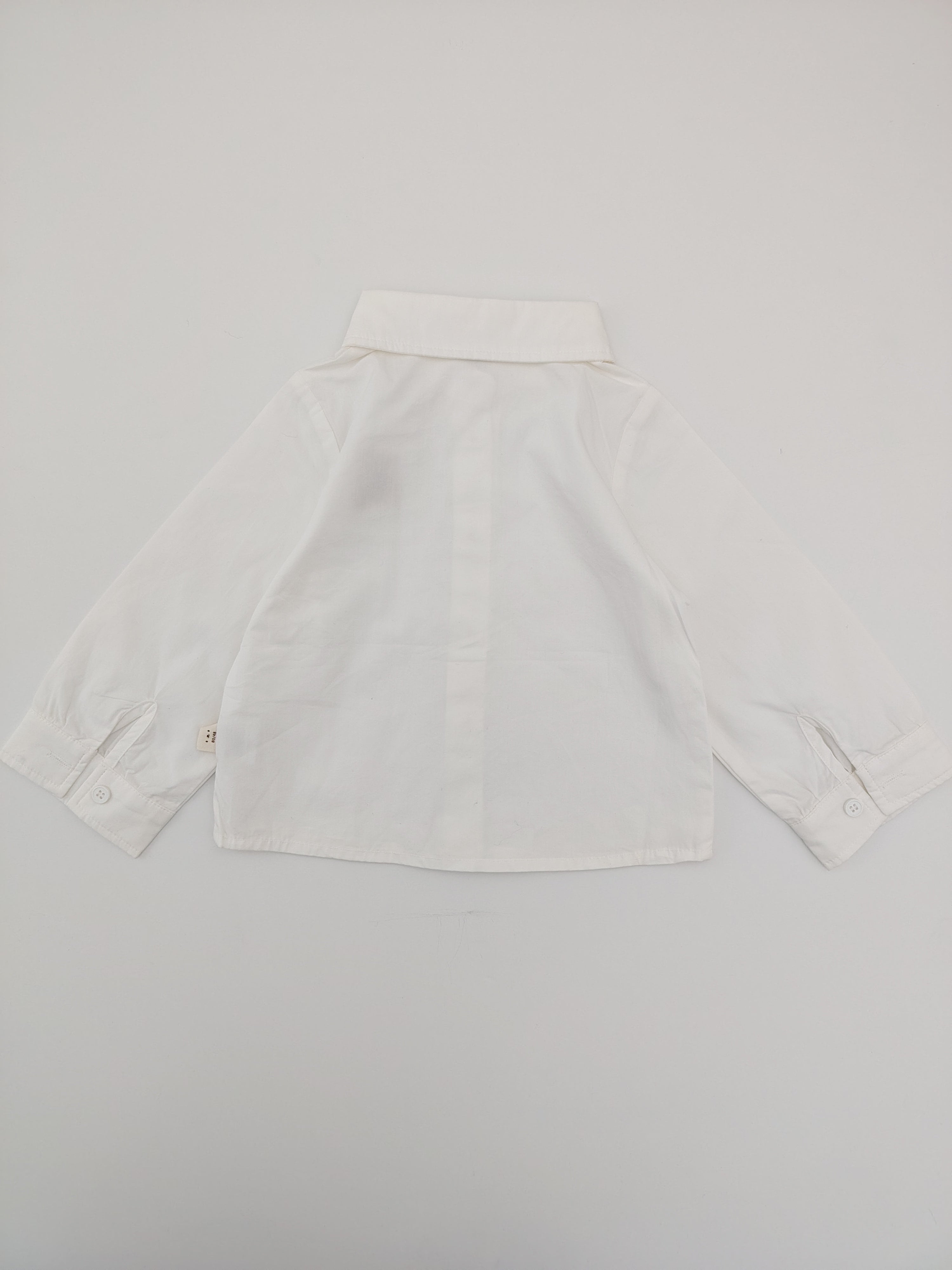 White Teddy Bear Shirt with Gray Noeud Papillon