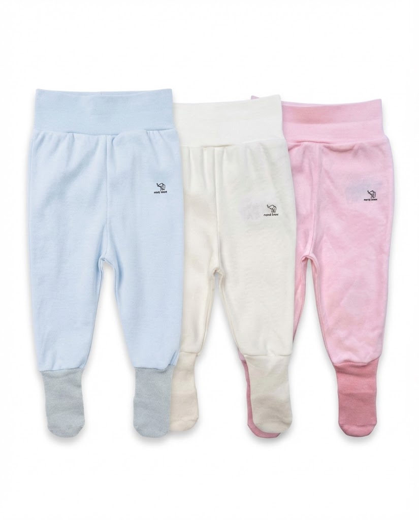 Nœud Blanc™ Organic Cotton High Waist Footed Pants