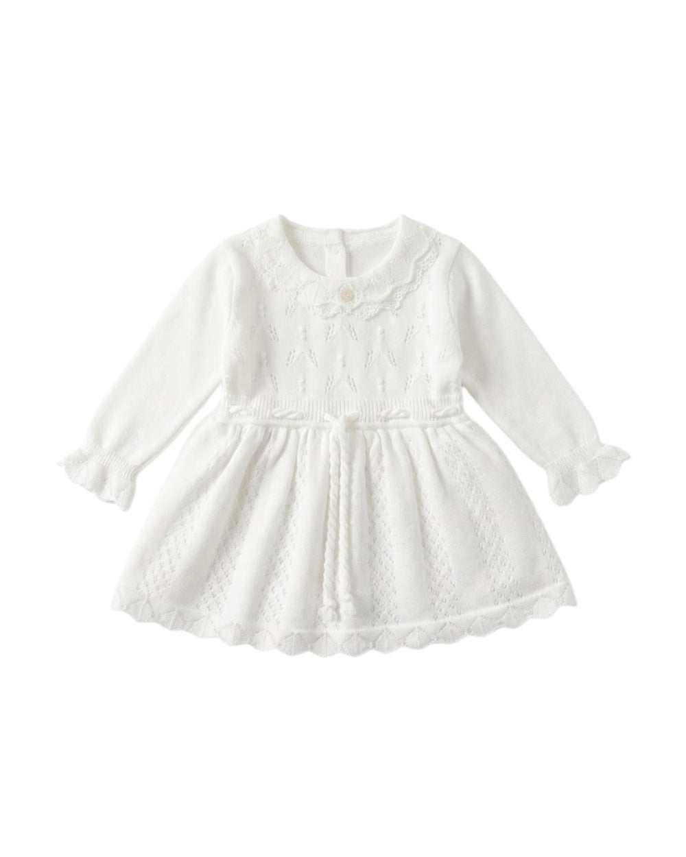 Off White Organic Crochet Dress Hospital Set 9 Pcs