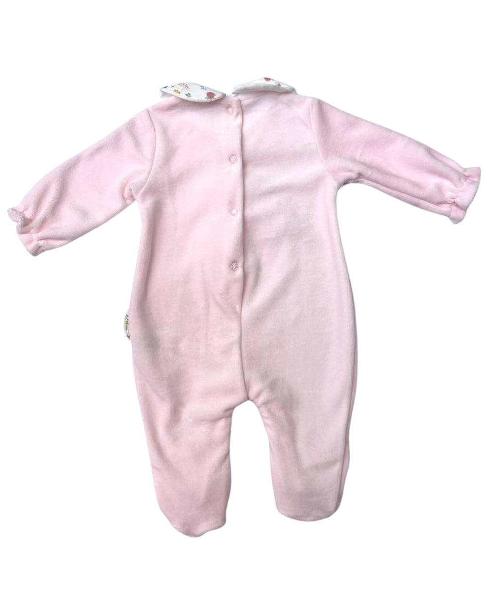 Flower Velvet Footed Overall