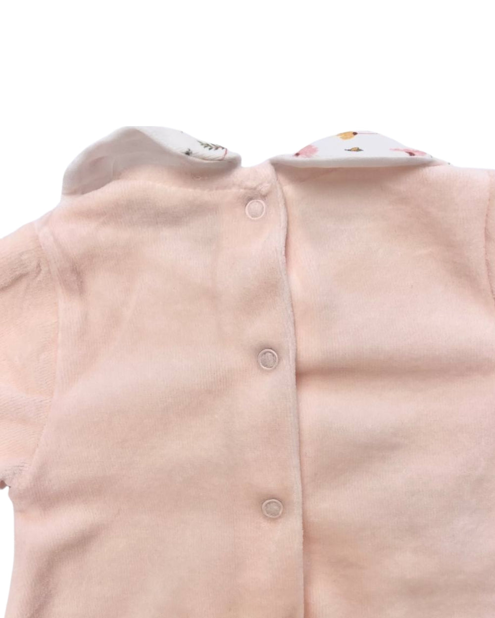 Flower Velvet Footed Overall