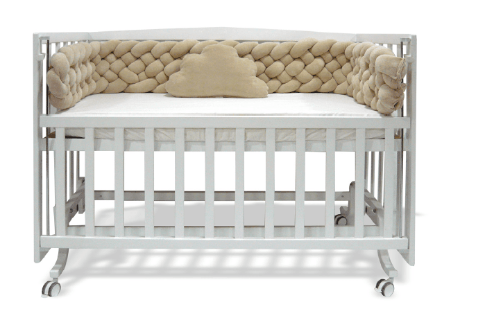 6-Ropes Fluffy Braided Bumper 230cm With Pillow & Matress Cover - La Farandole Paris