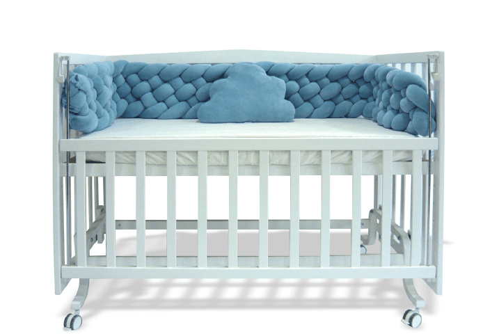 6-Ropes Fluffy Braided Bumper 230cm With Pillow & Matress Cover - La Farandole Paris