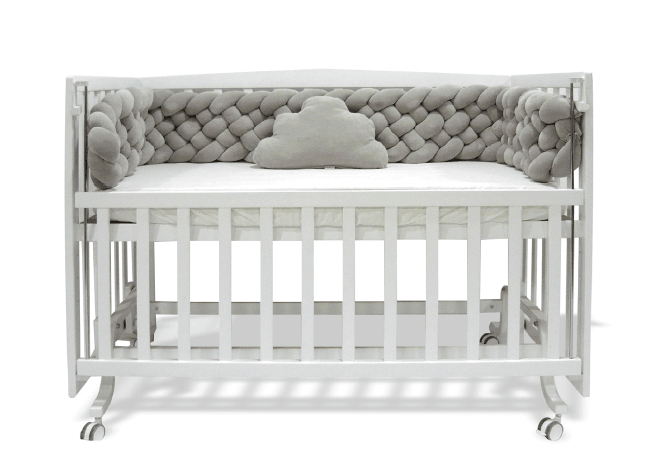 6-Ropes Fluffy Braided Bumper 230cm With Pillow & Matress Cover - La Farandole Paris