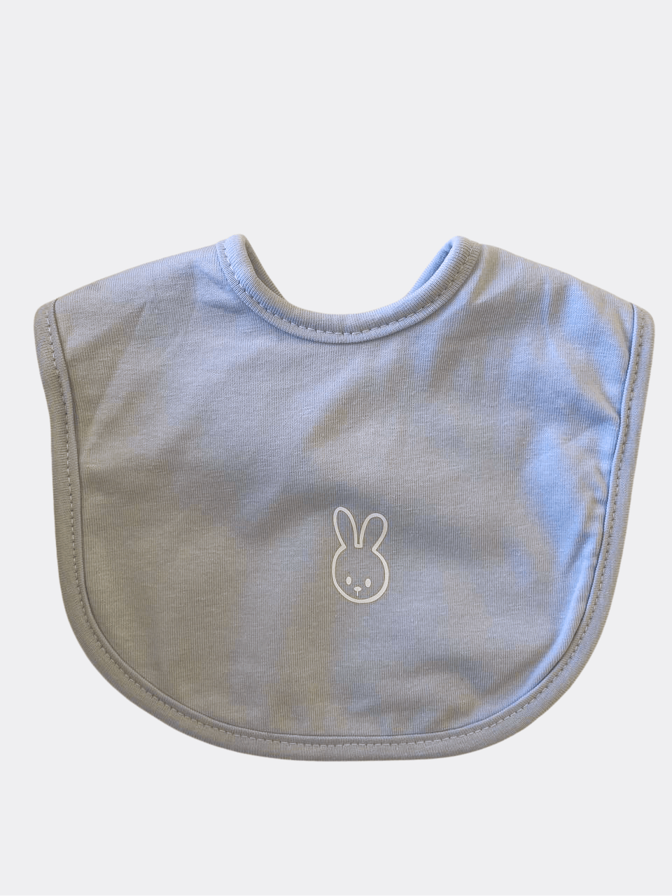 Blue and white Cotton Bib Rabbit - La Farandole Paris