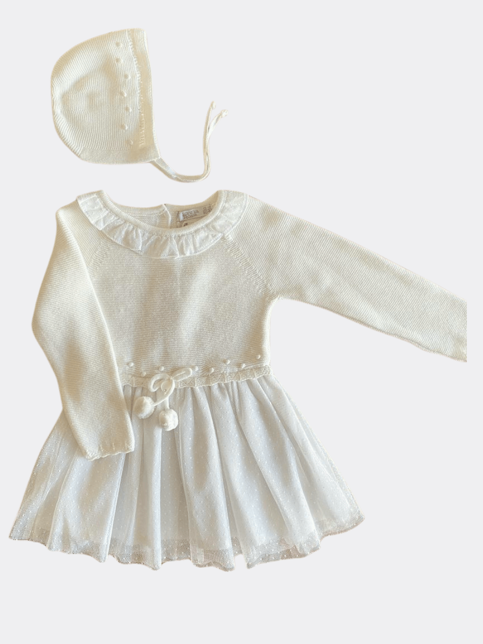 White Dress 2p With Hat Monarosa - La Farandole Paris