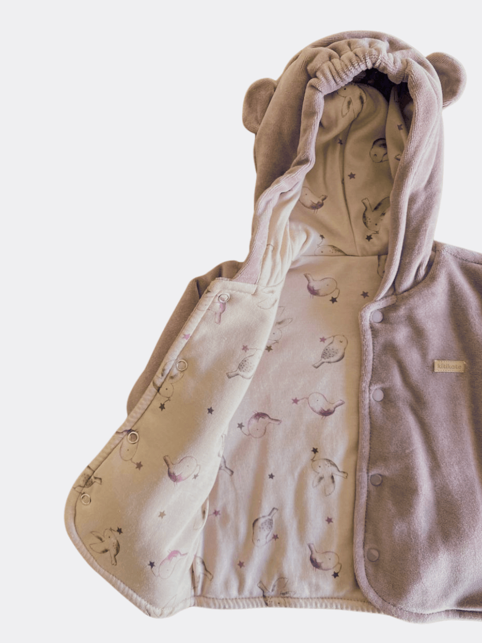 Velvet Mauve 2 Face Bird Jacket - La Farandole Paris