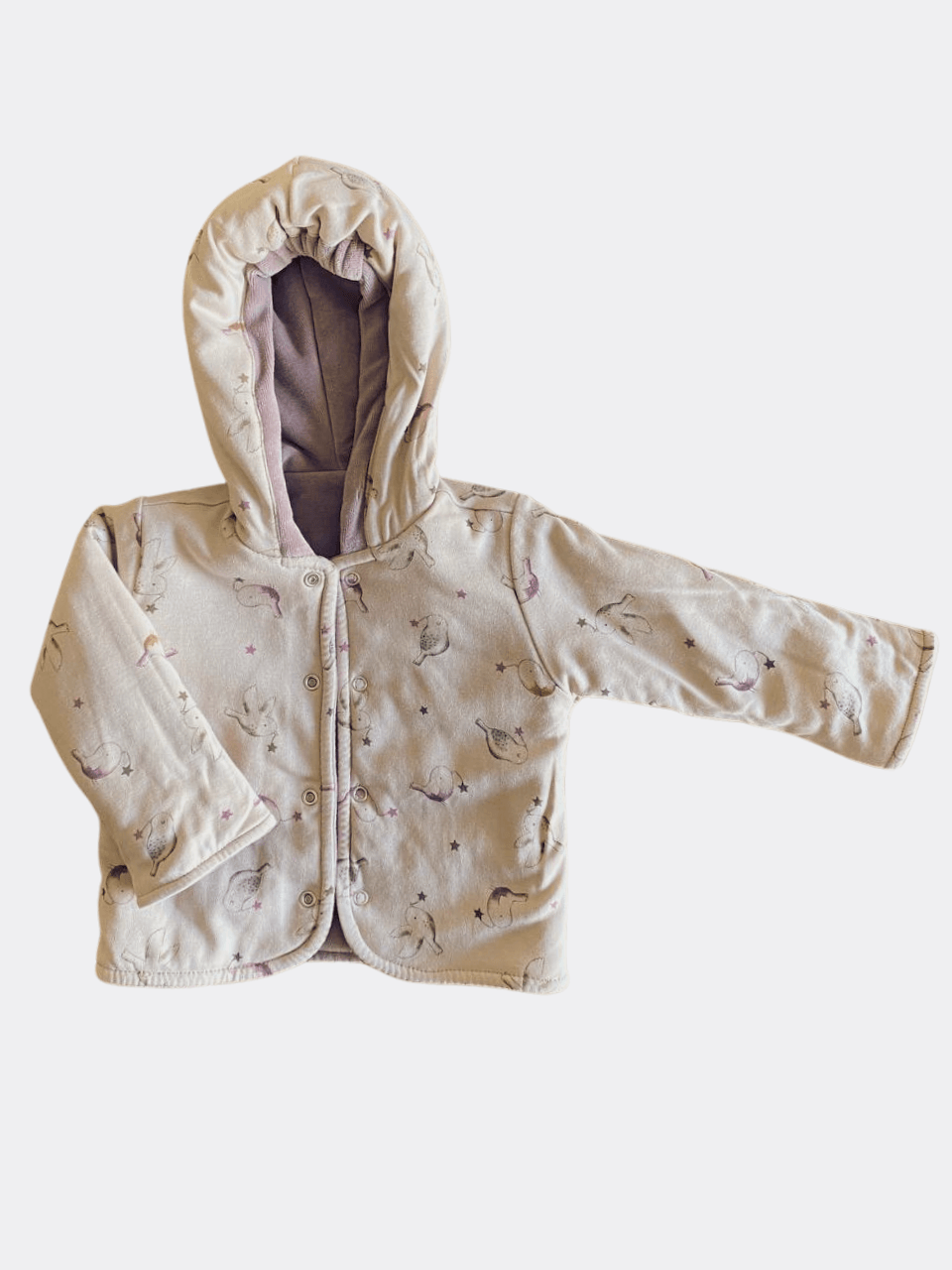 Velvet Mauve 2 Face Bird Jacket - La Farandole Paris