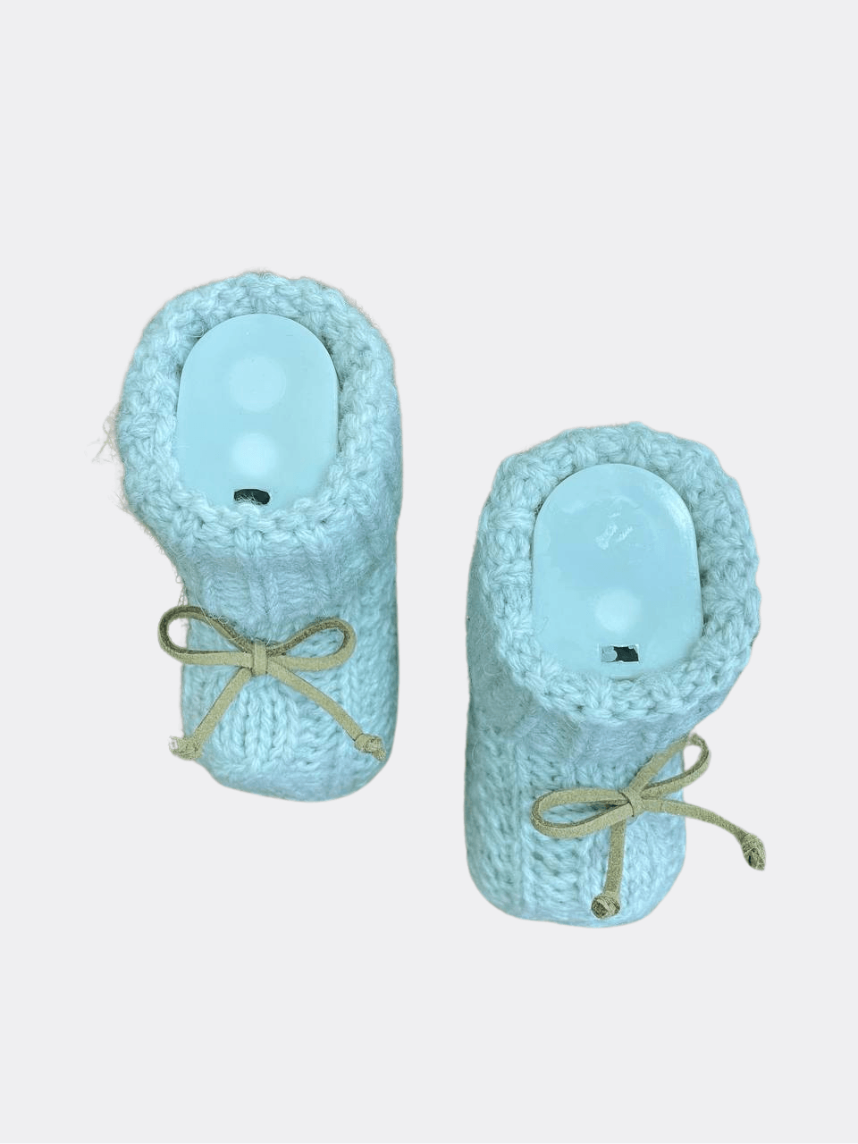 Brown Ruban Style Baby Booties - La Farandole Paris