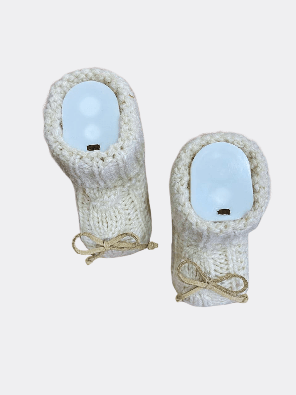 Brown Ruban Style Baby Booties - La Farandole Paris