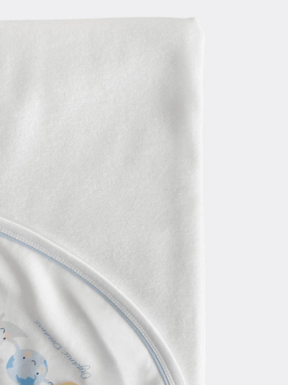 Blue/Pink Organic Cotton Hooded Towel - La Farandole Paris