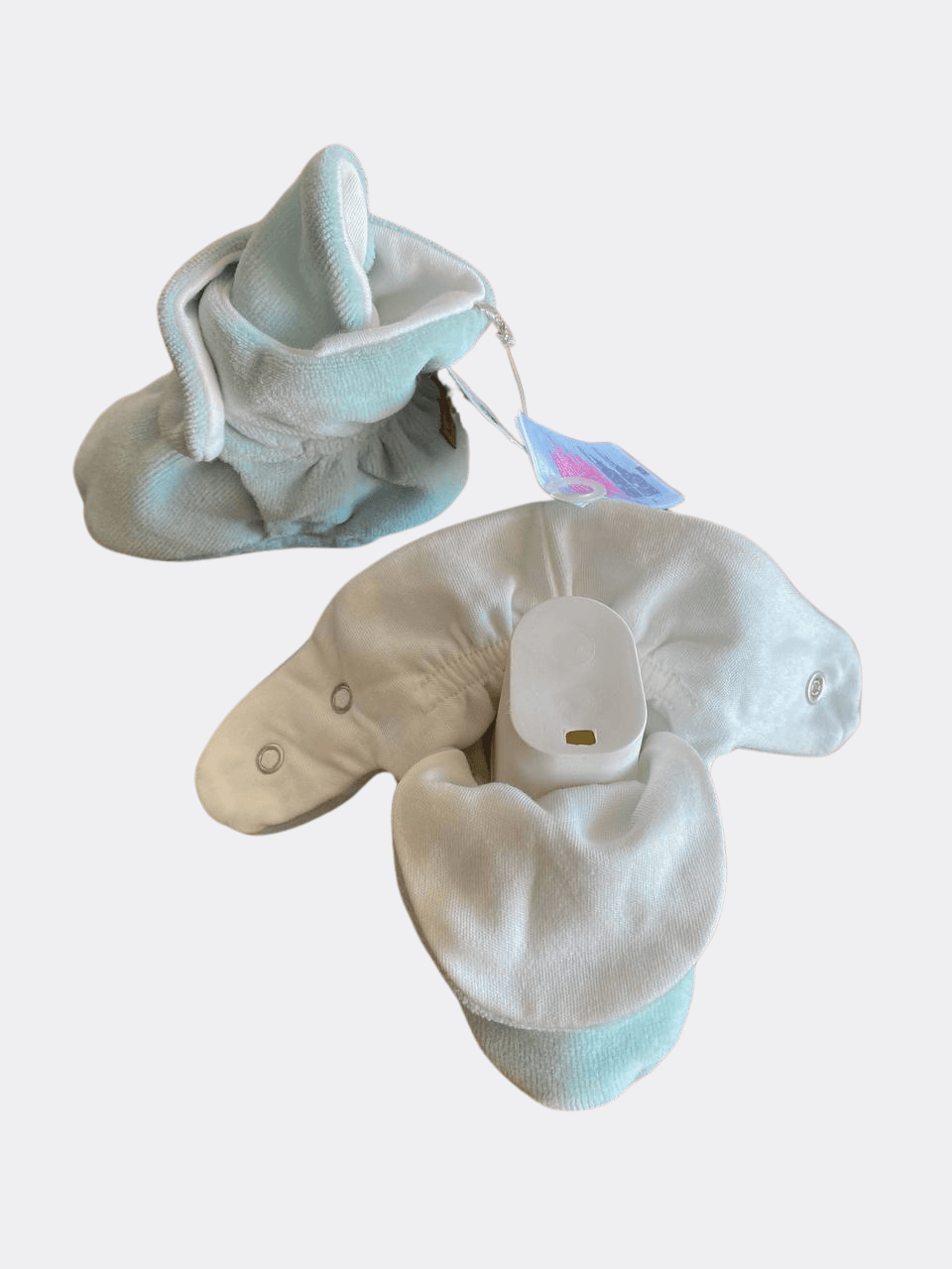 Mint Green Velvet Booties - La Farandole Paris