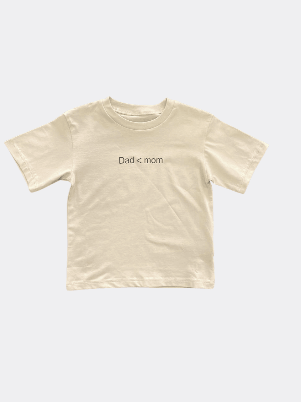 Beige Cotton T-shirt Dad < Mom - La Farandole Paris