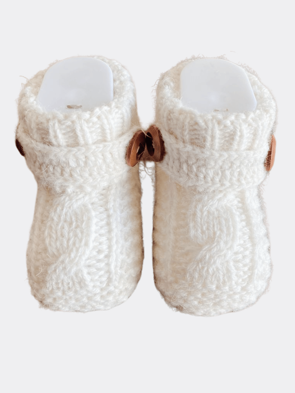 Brown Button Style Booties - La Farandole Paris