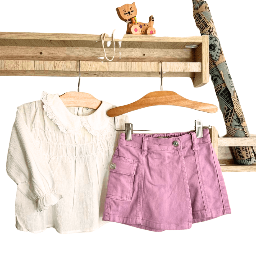 Lila Jeans Skirt/Short - La Farandole Paris