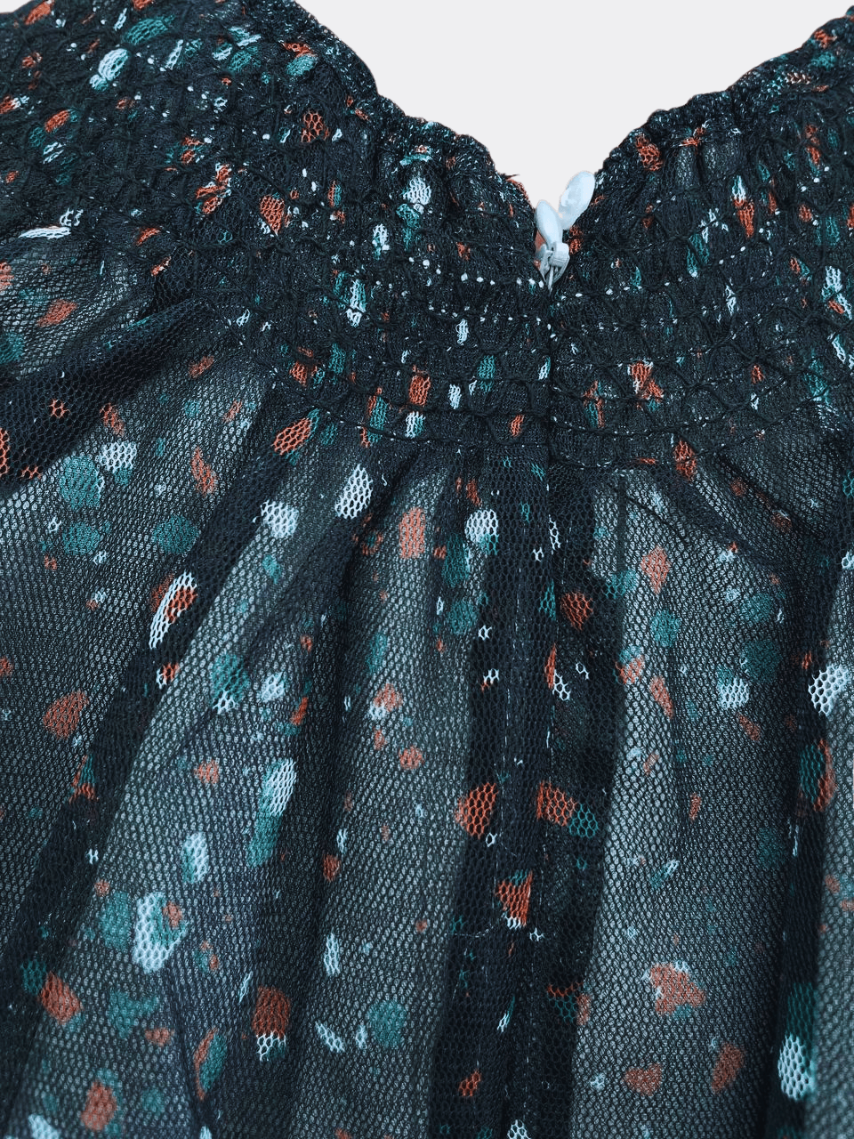 Black With Colors Dress - La Farandole Paris
