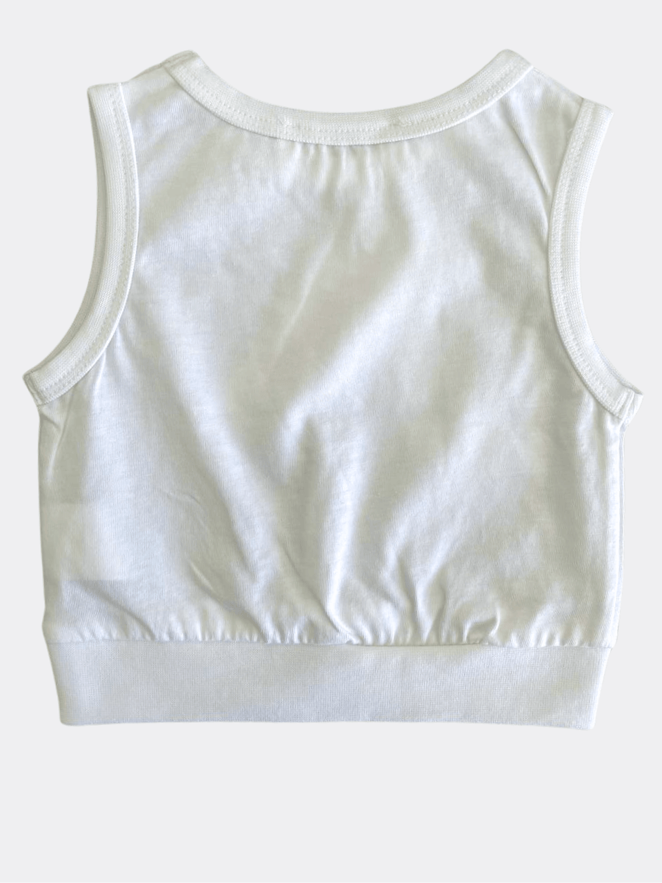 White Cotton Crop Top - La Farandole Paris