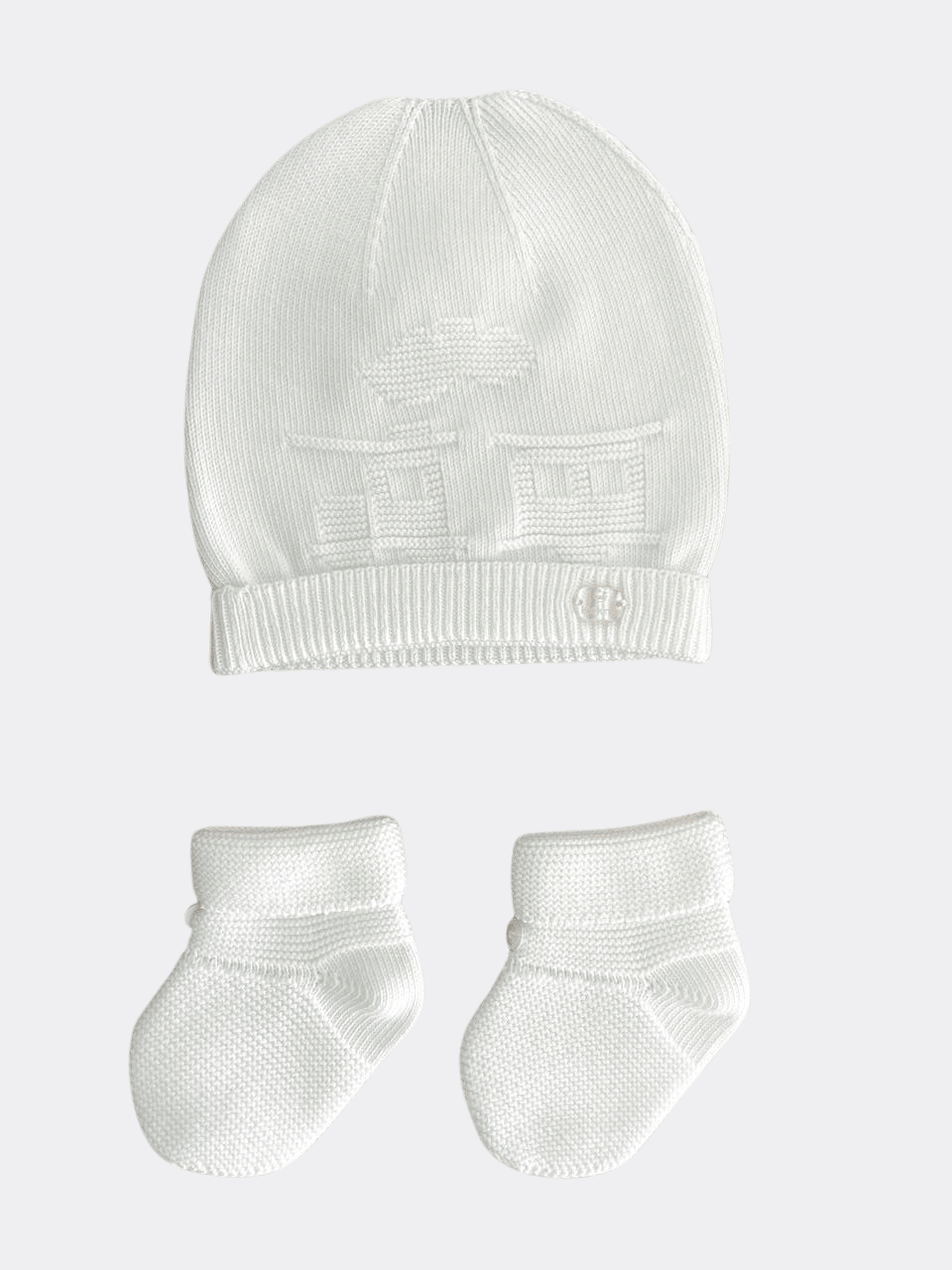 White Organic Cotton Hat And Socks boat - La Farandole Paris