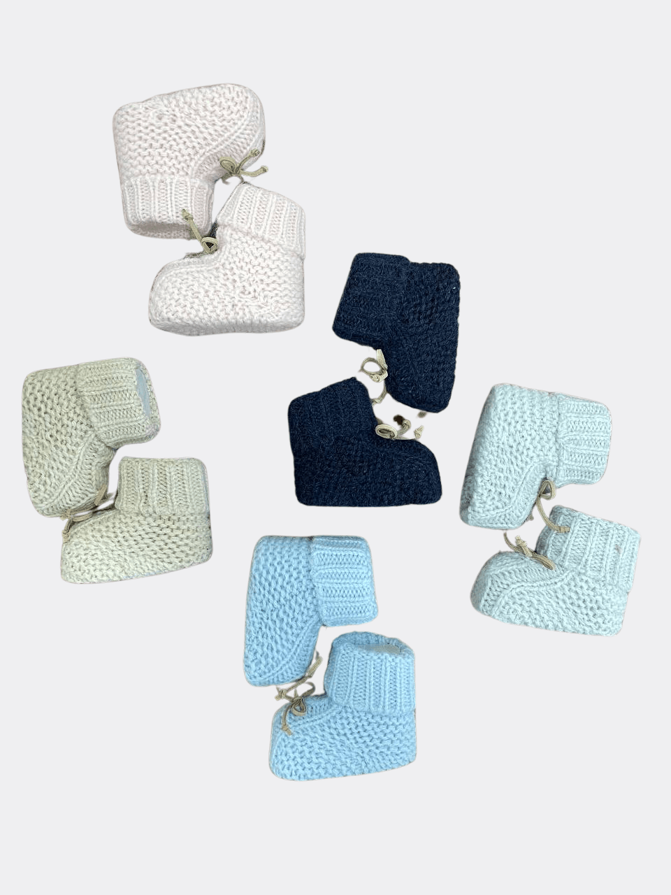 Brown Ruban Style Baby Booties - La Farandole Paris