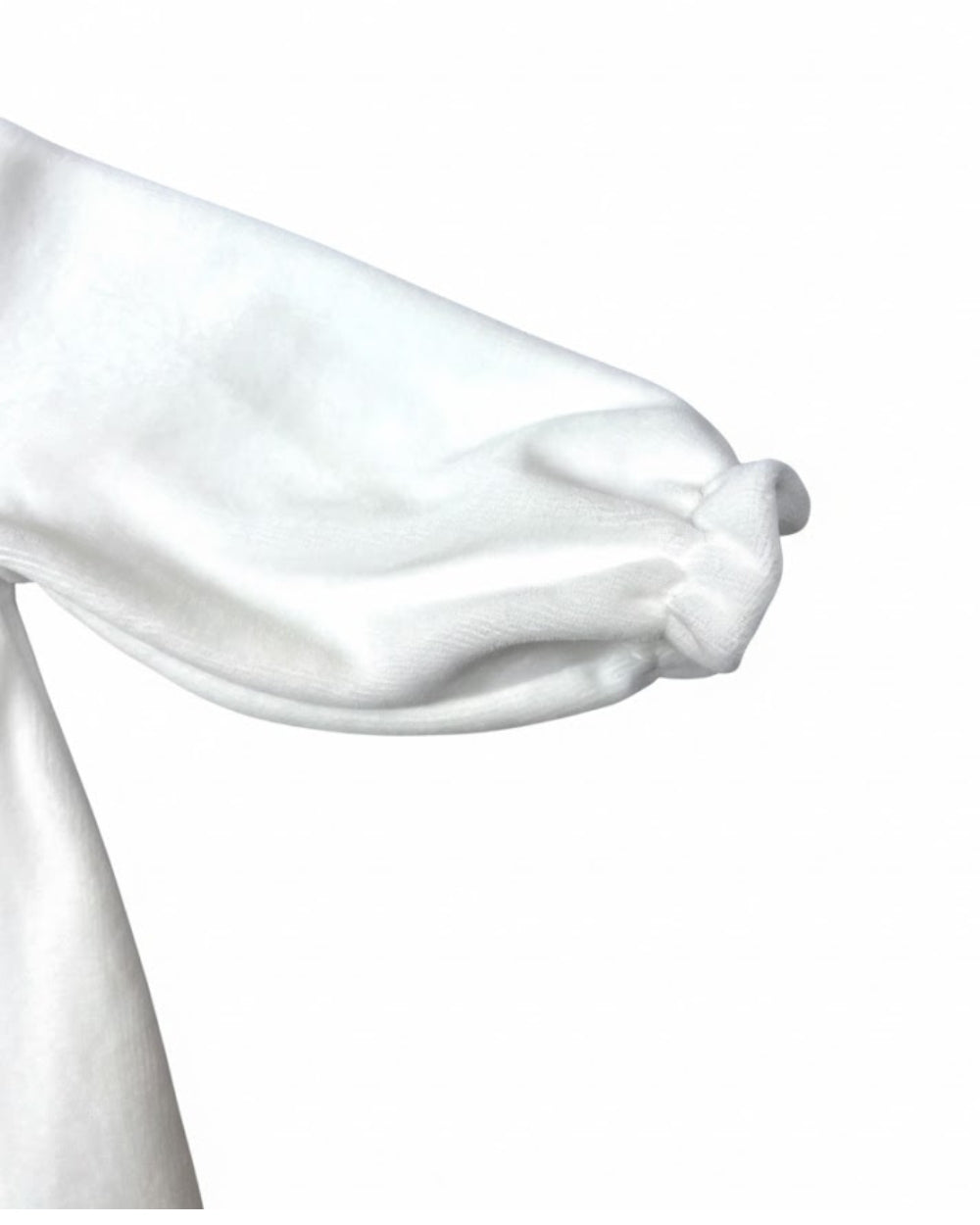 White Heart Velvet Footed Overall With Hat