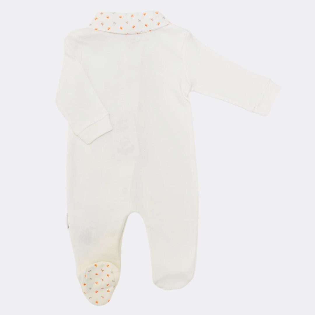 White Organic Cotton overall Horse Theme