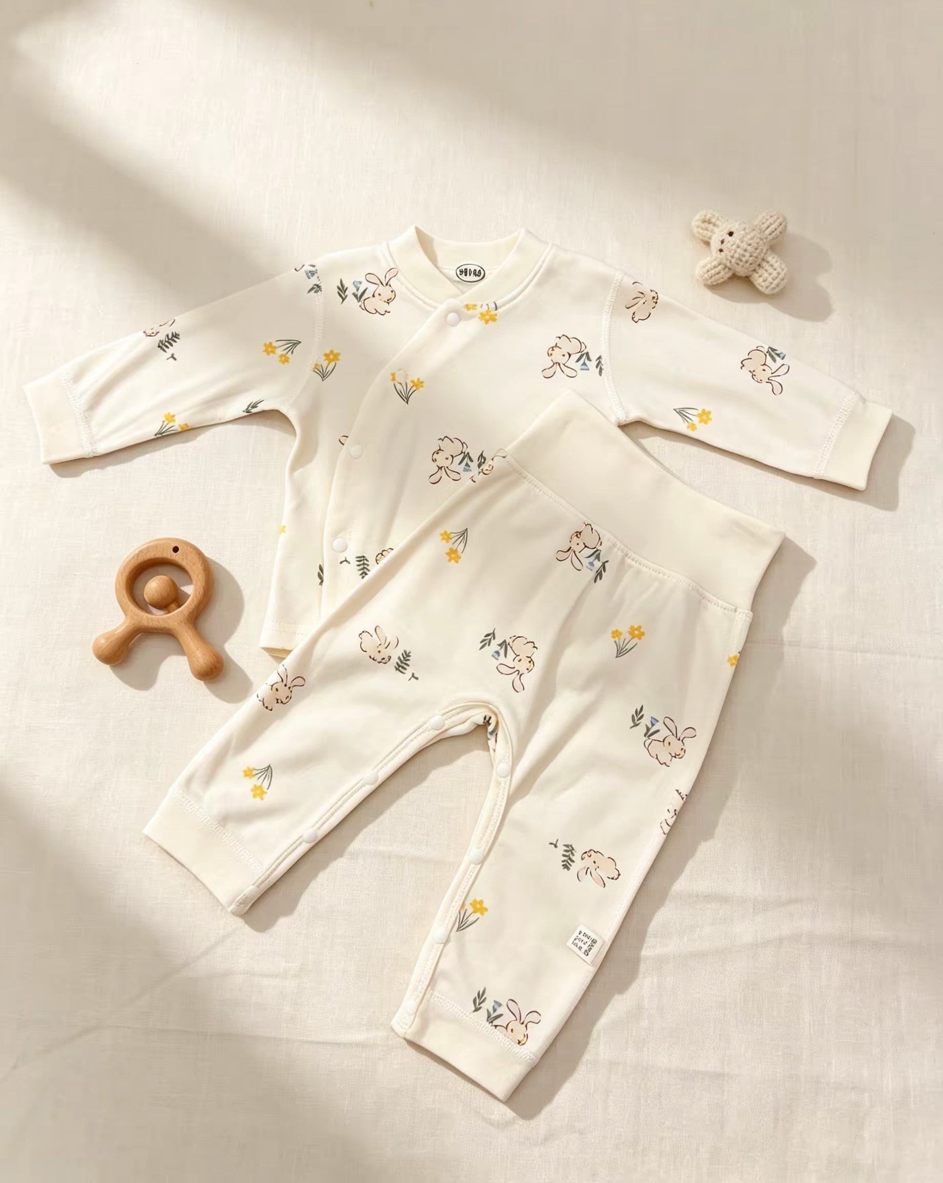 High Waist Cotton Pyjama 2 Pcs Set