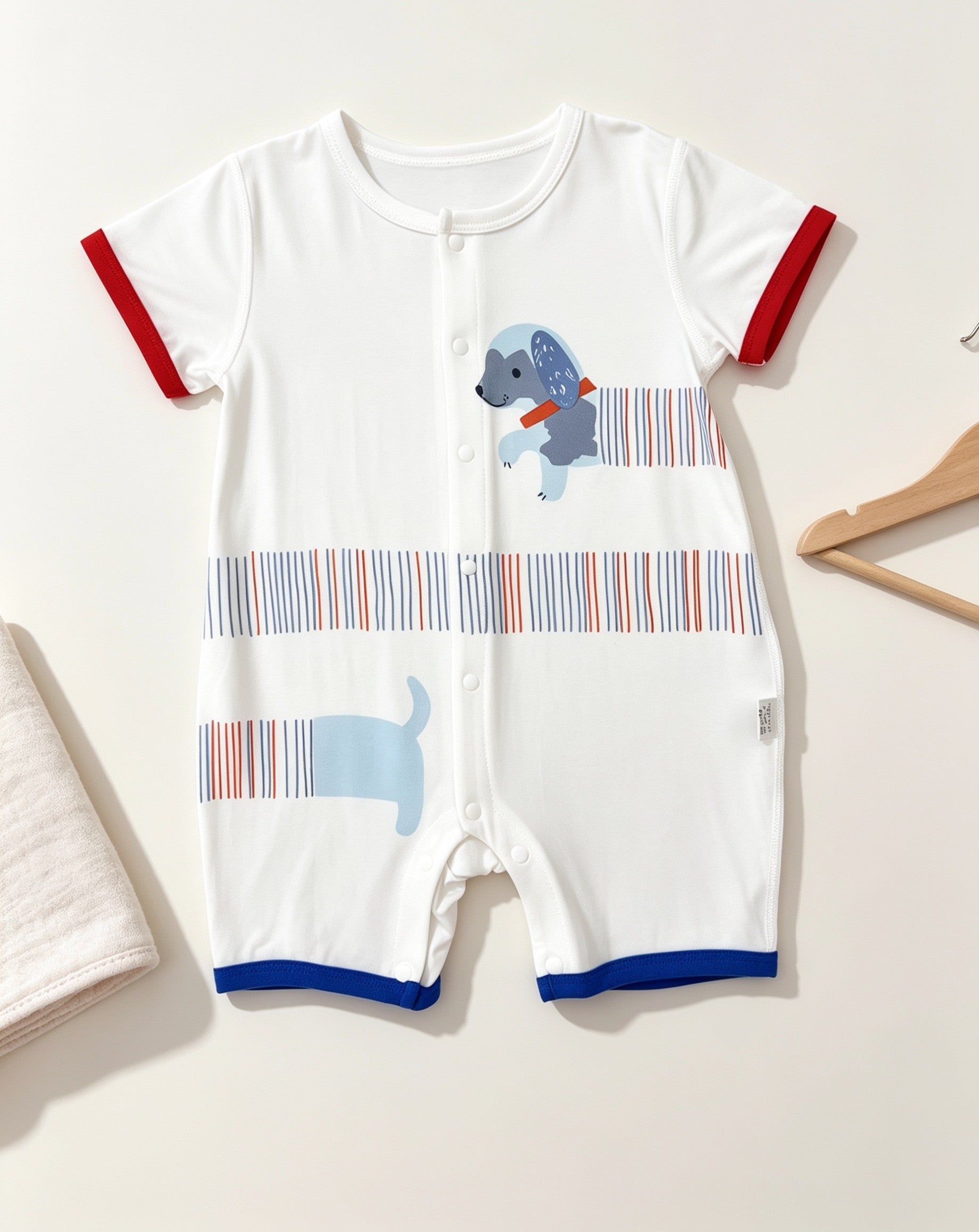 White Dog Silky Cotton Romper