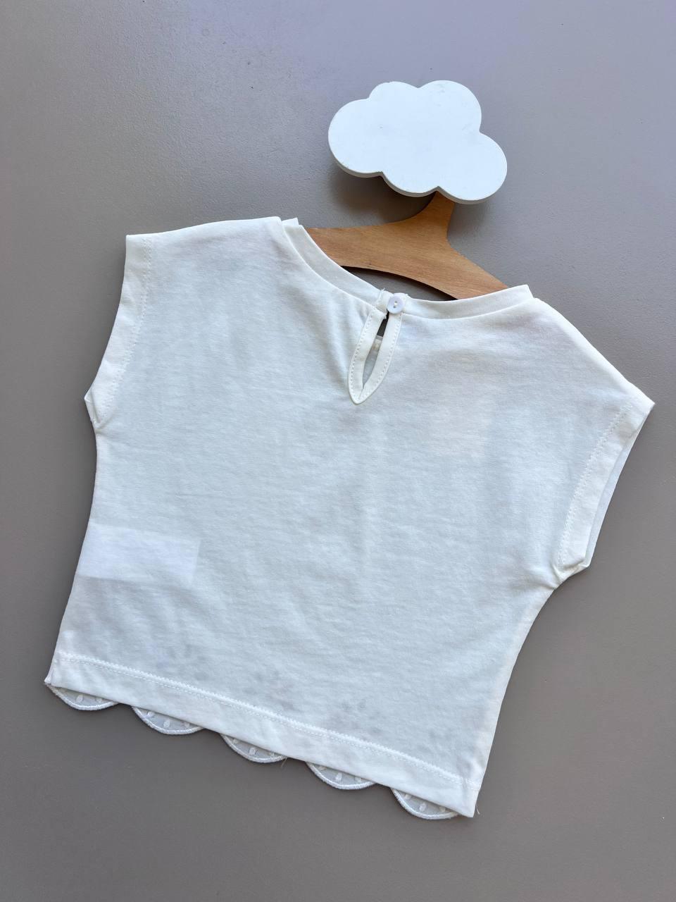 Off-White Sleeveless T-Shirt - La Farandole Paris