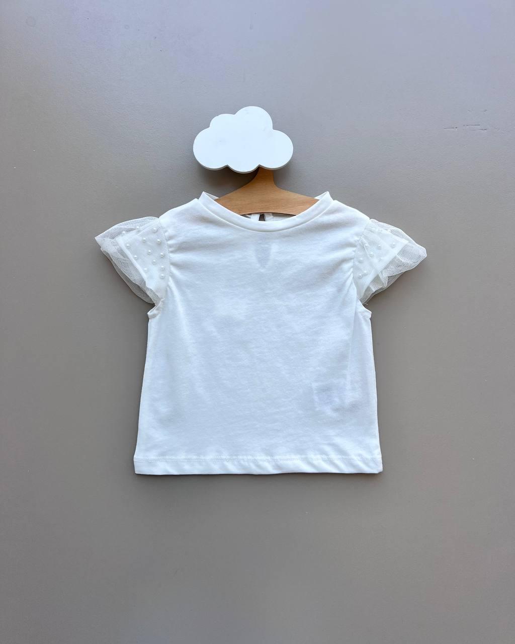 White Pearl Sleeveless T-Shirt - La Farandole Paris