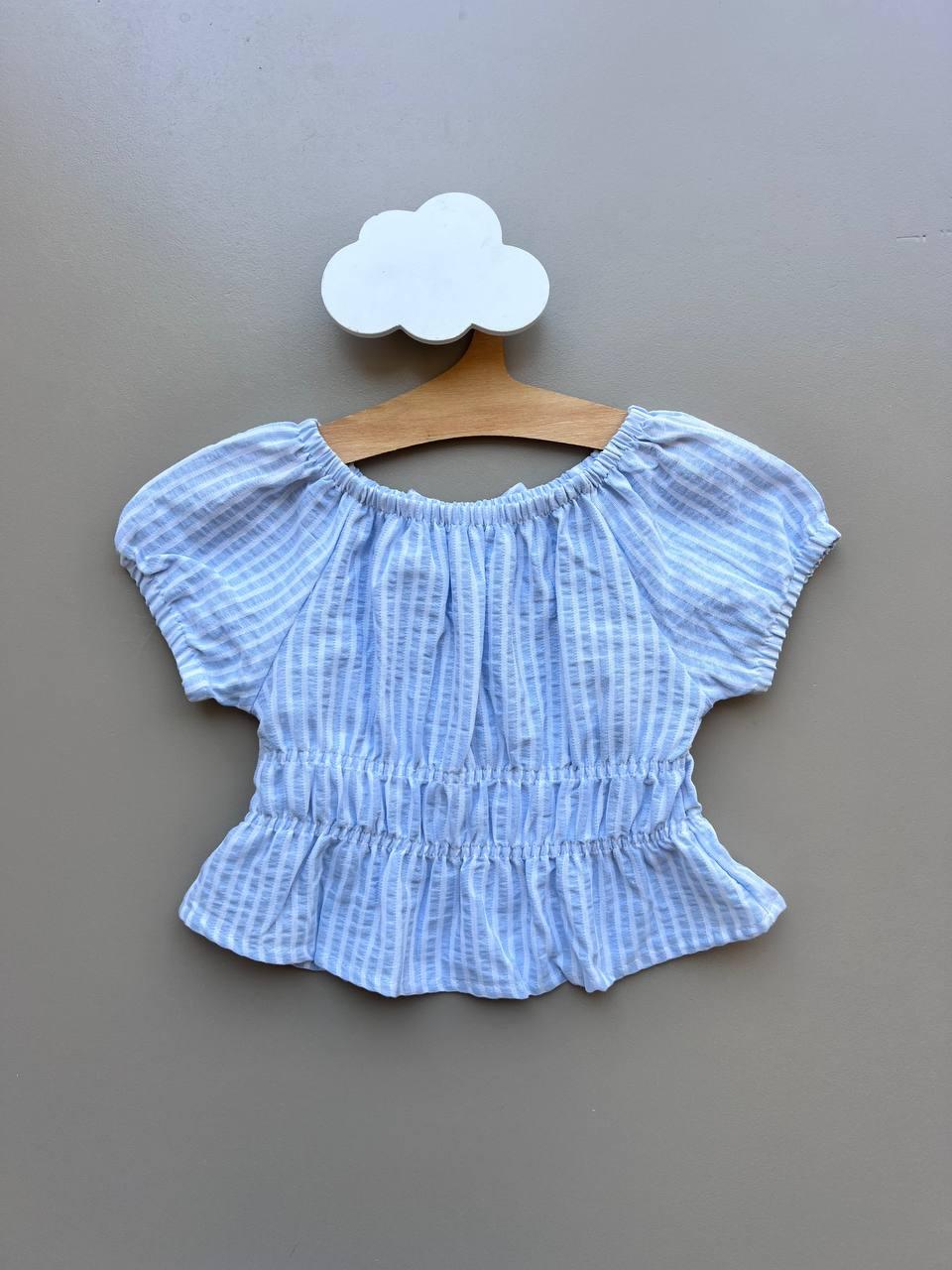 White & Blue T-Shirt - La Farandole Paris