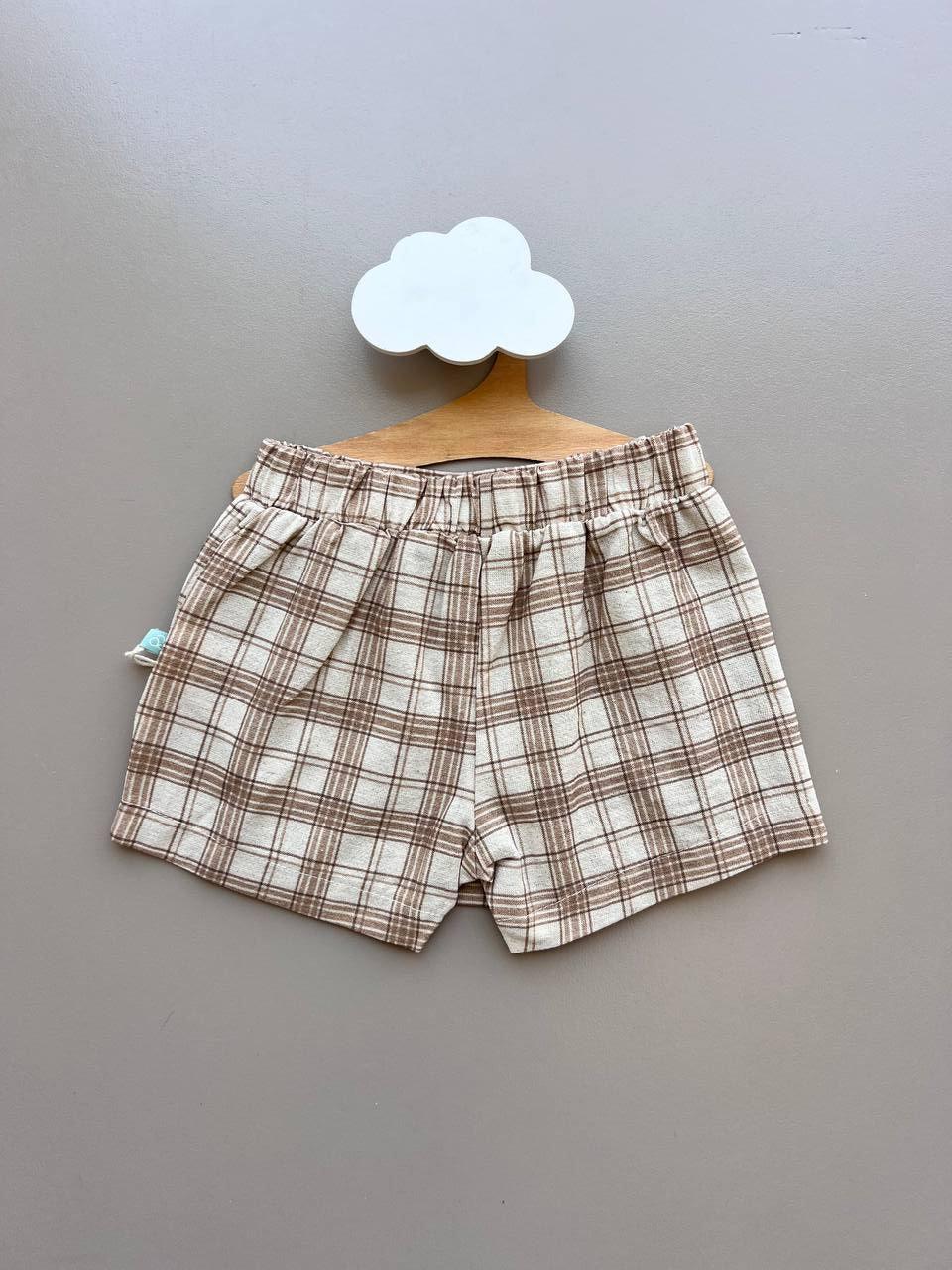 Luna Beige Skirt Short - La Farandole Paris