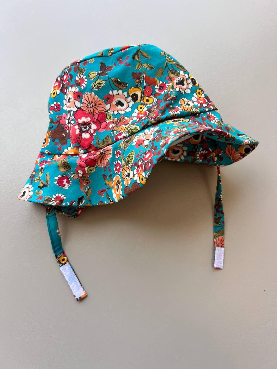 Turquoise Summer Flowers GOTS™ Certified Organic Cotton 2 Pcs Set - La Farandole Paris