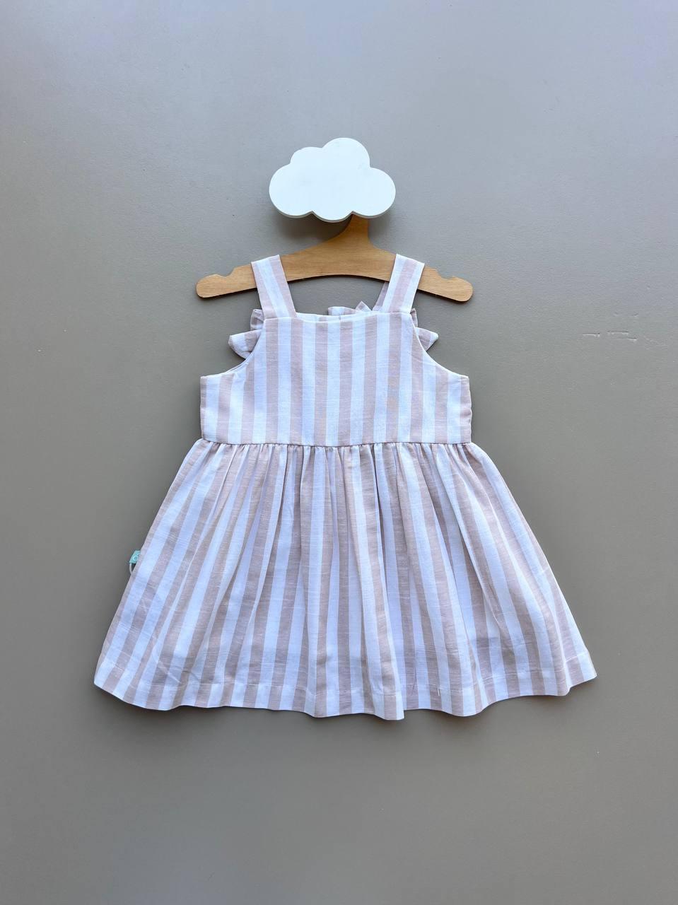 Noami Powder Pink & Off-White Dress - La Farandole Paris