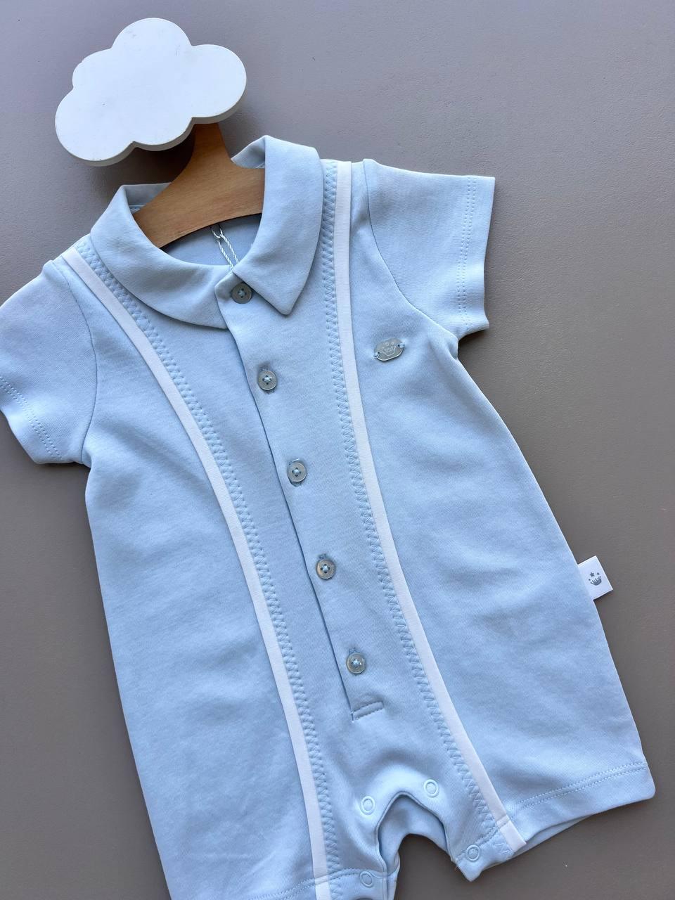 Polo Organic Cotton Summer Romper - La Farandole Paris