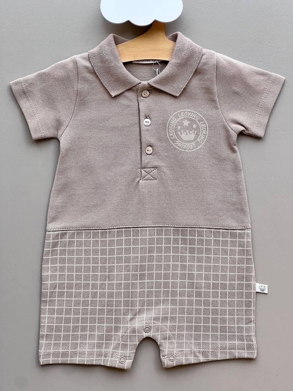 Polo Leo Organic Cotton Summer Romper - La Farandole Paris