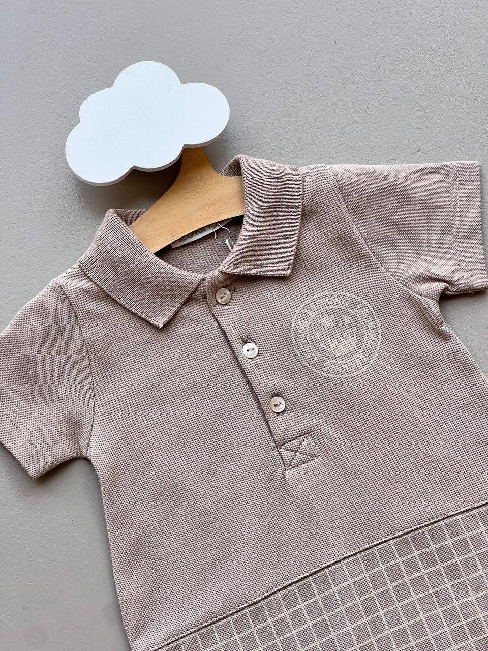 Polo Leo Organic Cotton Summer Romper - La Farandole Paris