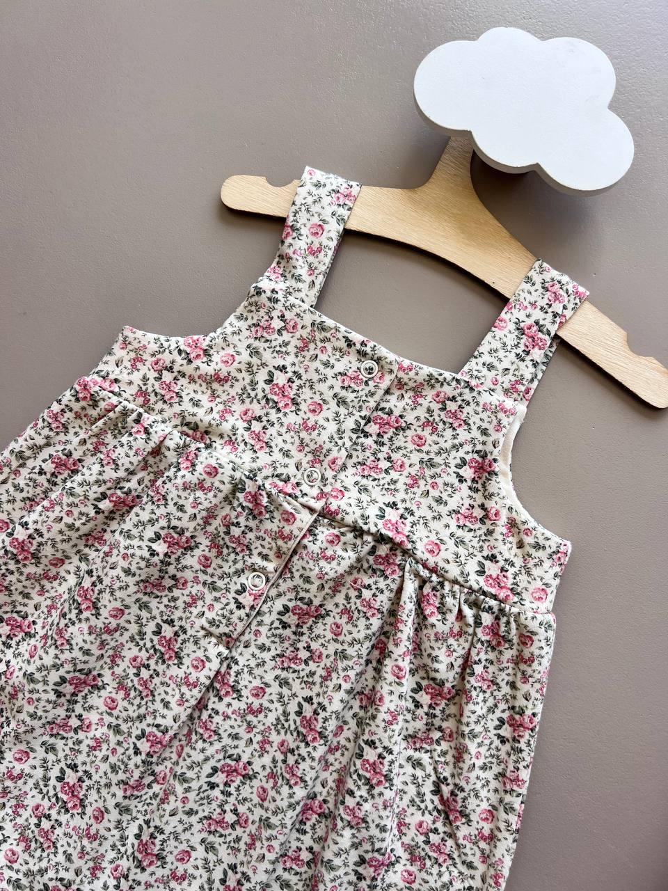 GOTS™ Certified Organic Cotton Beige & Pink 2 Pcs Romper With Hat - La Farandole Paris