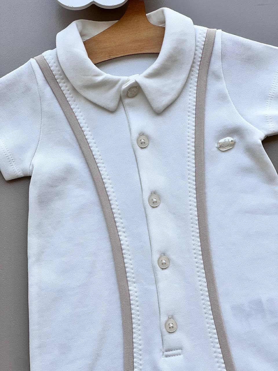 Polo Organic Cotton Summer Romper - La Farandole Paris