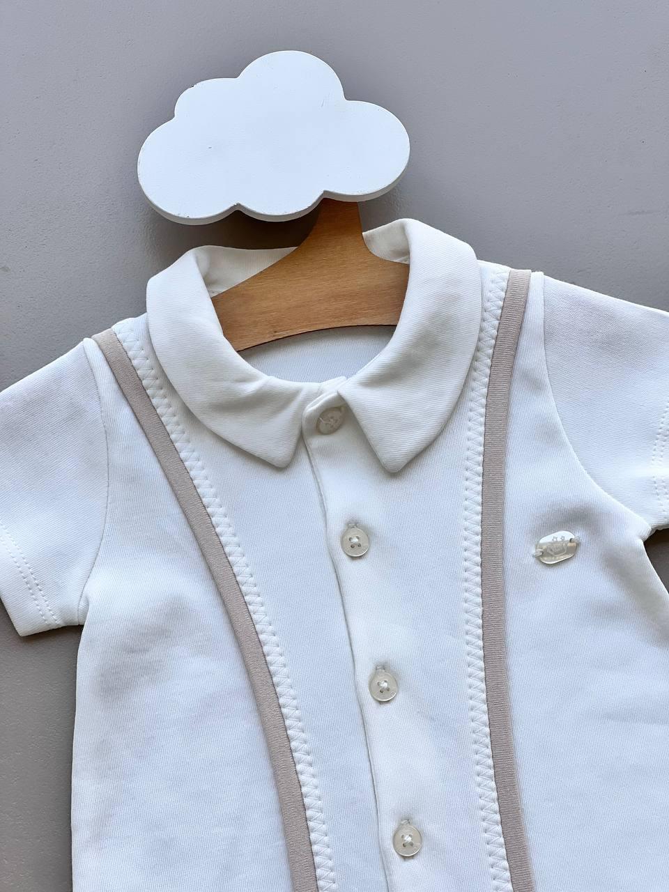 Polo Organic Cotton Summer Romper - La Farandole Paris
