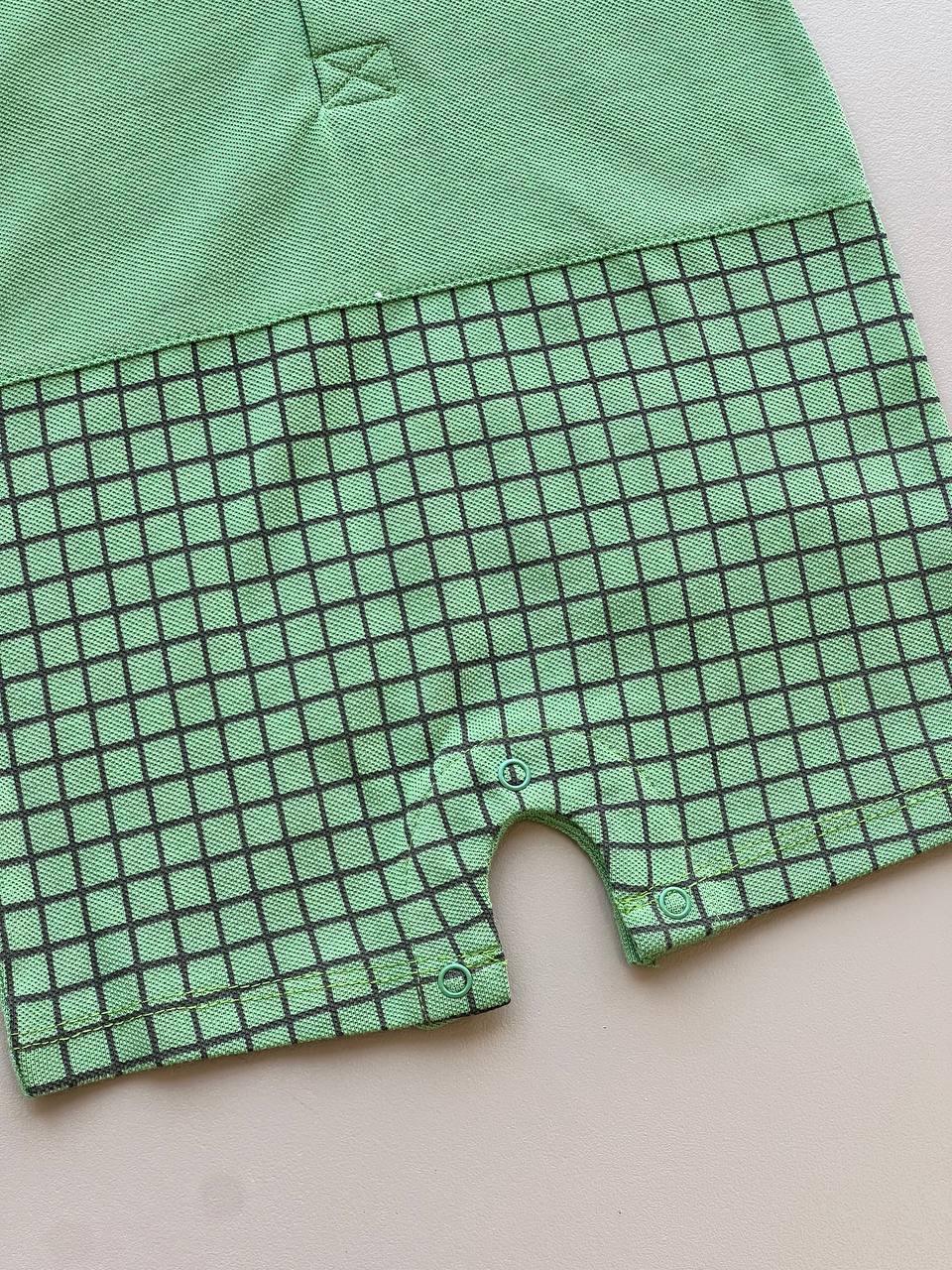 Polo Leo Organic Cotton Summer Romper - La Farandole Paris