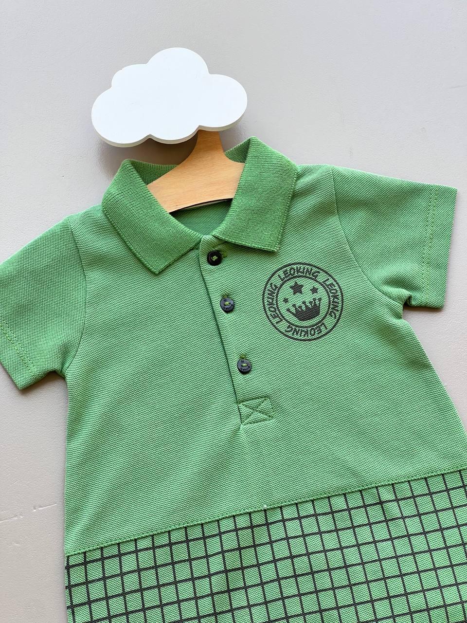 Polo Leo Organic Cotton Summer Romper - La Farandole Paris