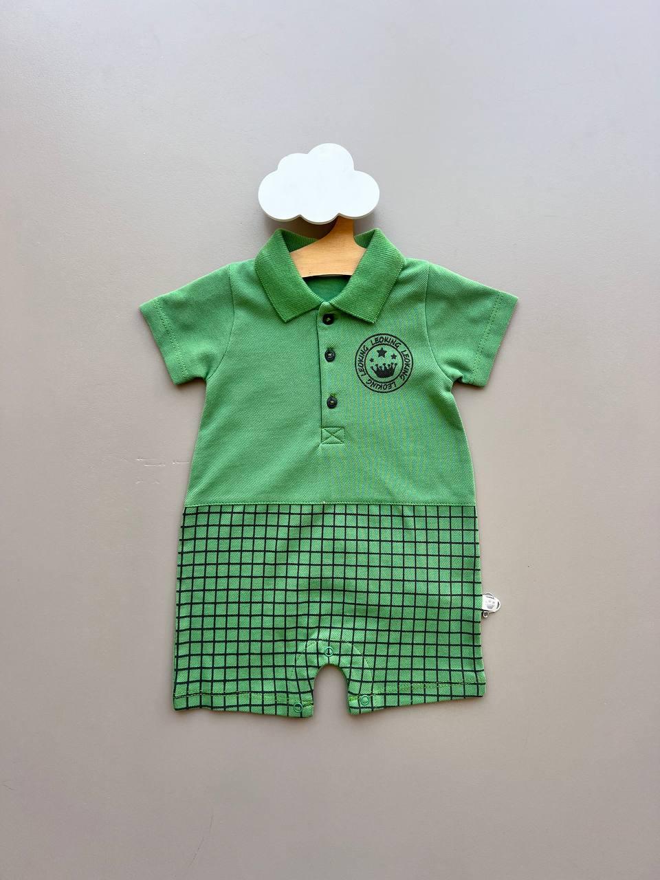 Polo Leo Organic Cotton Summer Romper - La Farandole Paris